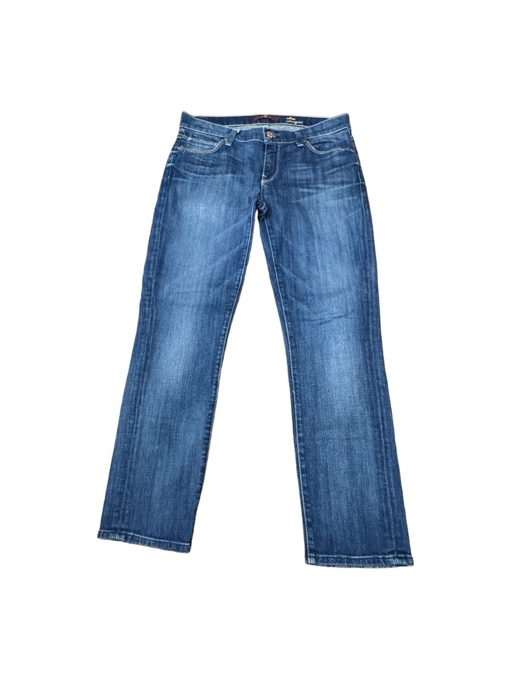 7 For All Mankind Slim Straight Blue Denim Jeans Casual Stretch Women’s Size 29